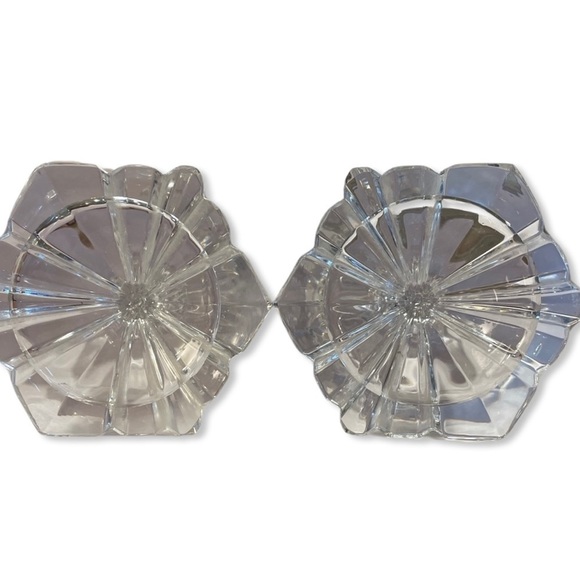 FIFTH Ave Lead Crystal Candle Holders Pair Set - 7 inches - Picture 4 of 6